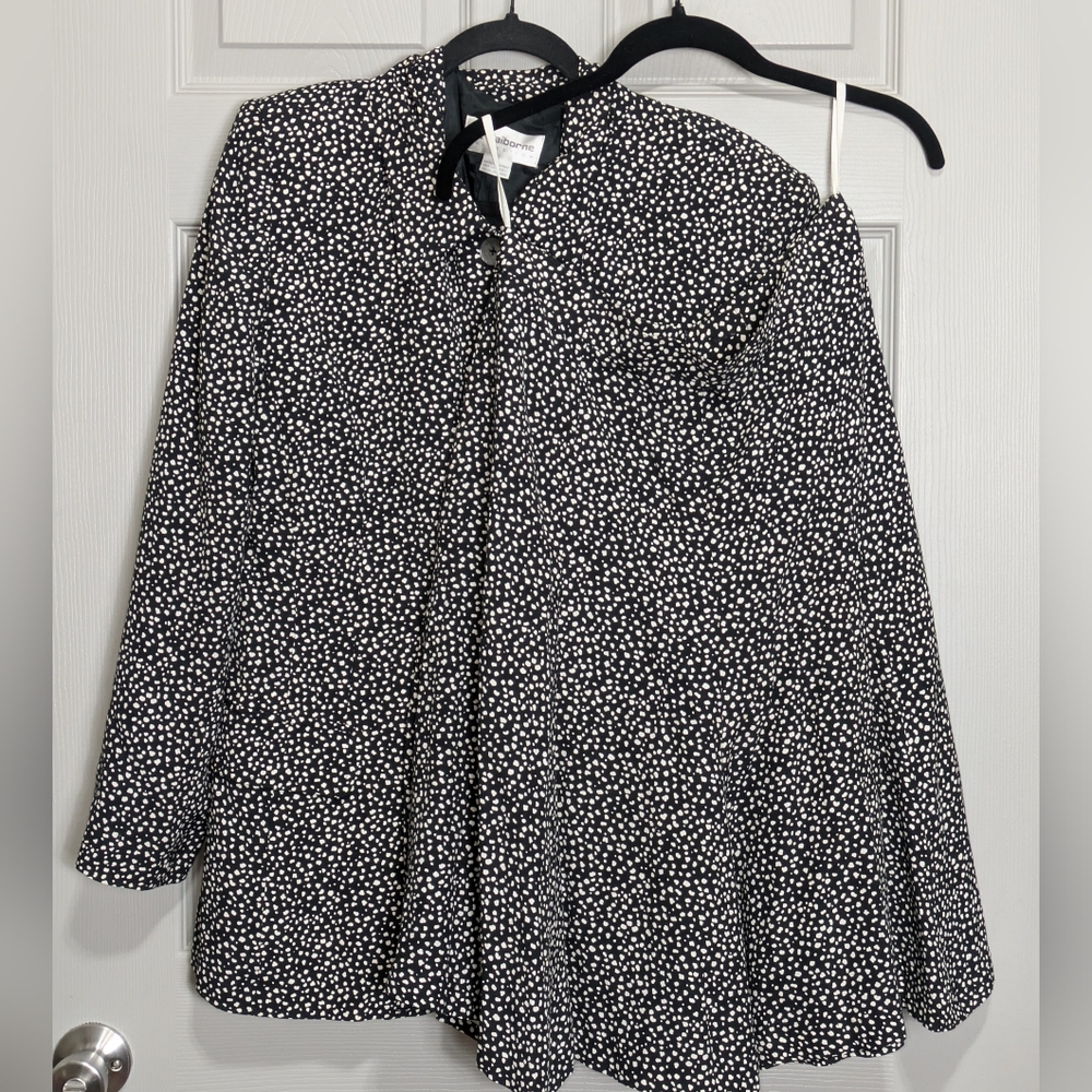 Vintage 90s Liz Claiborne Collection Polka Dot Skirt Set Size L/XL